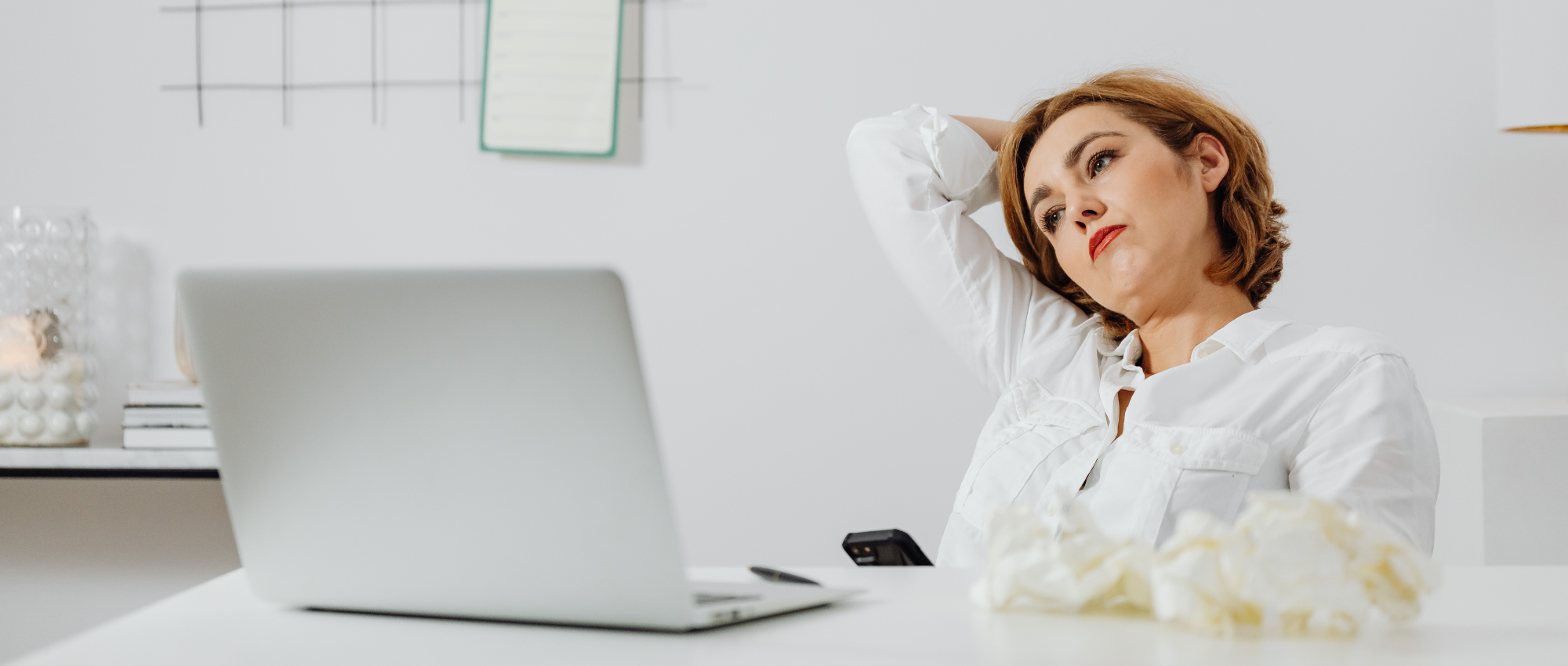 woman with chronic neck pain